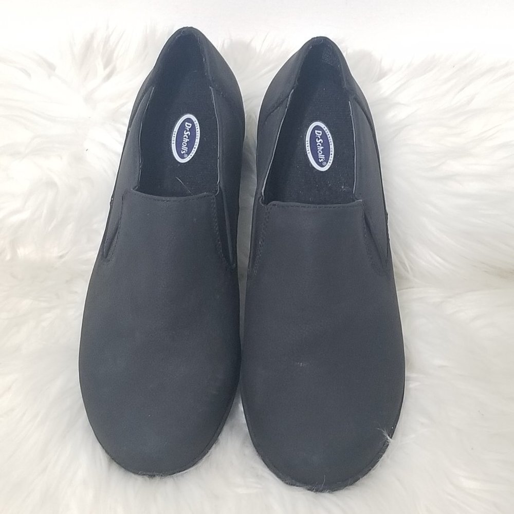 Dr. Scholls Black Evelyn Comfort Slip On Loafer Clog Shoes 6.5 Round Toe